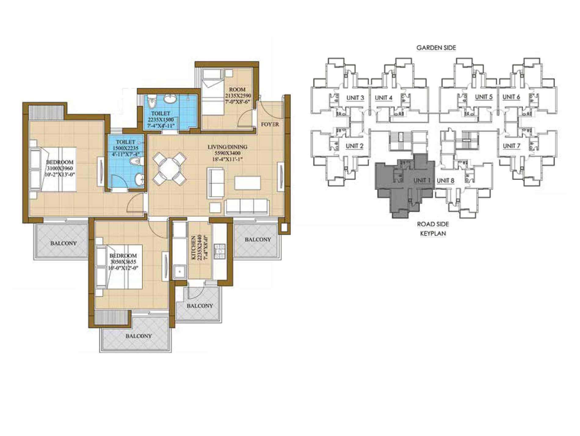 Happy Trails 1165 SQ FT Floor Plan