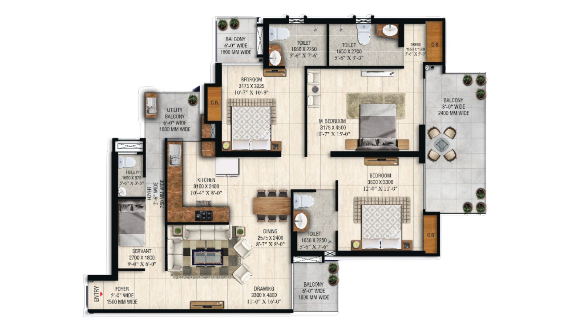 Irish Platinum (UC) floor plan